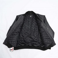 Blouson Bomber en Cuir Uni de Haute Qualité à Manches Longues avec Fermeture Éclair Intégrale Personnalisable pour Homme – Hiver Respirant et Tendance