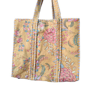 กระเป๋าผ้าควิลท์ผ้าฝ้ายคุณภาพเยี่ยมมีซิปปิดสีทึบสายคล้องไหล่ใส่สบายช้อปปิ้งในฤดูร้อน - Product Image 1