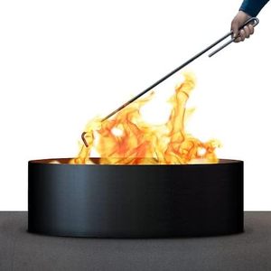 Anillo de hoguera sin humo Heavy Duty Metal sólido Acero Forma de flor Firepit Rim Insert para calidez y comodidad exterior - Product Image 3