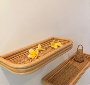 เมฆลอยผนังชั้น,พรีเมี่ยมติดผนังหวายไม้บ้านชั้นวางของ - Product Image 2