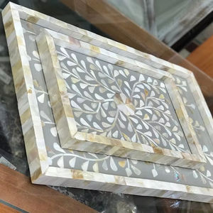 Plateau en nacre fait main élégant pour le service de thé et de café pour le salon ou les cadeaux quantité minimale de commande 20pcs - Product Image 1