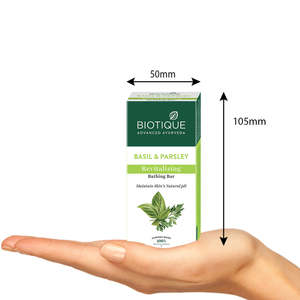 Savon solide hydratant naturel revitalisant Biotique Basilic & Persil 3x75g pour tous types de peau - Product Image 4