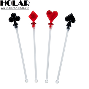 [Holar] Ensemble de 4 bâtons de poker réutilisables en plastique de nouveauté incassables fabriqués à Taiwan pour les fêtes de bar outils de cuisine - Product Image 1