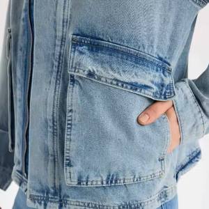 Veste en jean pour homme avec tarif personnalisé, légère et décontractée, respirante et confortable, veste en jean pour hommes, vêtements d'extérieur, tenues de fête - Product Image 4