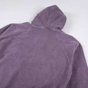 Ventes en gros de sweats à capuche pour hommes de haute qualité avec broderie usée, sweats à capuche en molleton français personnalisés, sweats à capuche délavés à l'acide pour hommes - Product Image 5