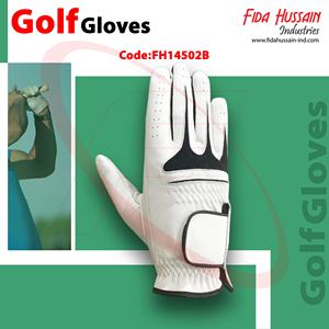 Custom Wholesale Premium Soft Leather Golf Gloves <b>Stretchy</b> Fabric and Comfortable Fitting Sports Gloves Golfhandschuhe - Product Image 3