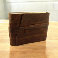 Cubierta de cuero hecha a mano, álbum de fotos personalizado con papel hecho a mano sin ácido, recuerdo de regalo de boda para álbumes de libros de bocetos