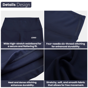 Shorts de sport taille haute personnalisés OEM 240g – Spandex polyester anti-transpiration, shorts de gym à marque privée (Fabriqué à Taïwan) - Product Image 3