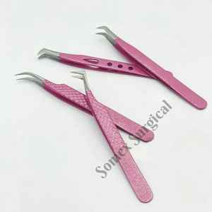 Meilleures pinces à épiler pour extensions de cils en acier inoxydable haut de gamme, multi-pièces, stockage, pinces à épiler pour extensions de cils greffées - Product Image 5