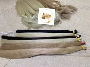 Super doble dibujado cutícula alineada 100% Remy Virgen seda recta extensiones de cabello humano de alta calidad vietnamita materia prima HD - Product Image 3