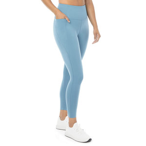 Mallas deportivas con logotipo personalizado para entrenamiento y gimnasio, pantalones de yoga para mujer, mallas de cintura alta con control de barriga para mujer - Product Image 3