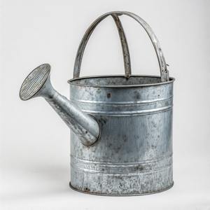 Arrosoir galvanisé rustique avec long bec et poignée arquée, parfait pour les plantes d'intérieur et le jardin extérieur - Product Image 4