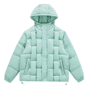 Nouvelle arrivée 2026, coupe-vent respirant écologique à capuche, rembourrage standard, logo frontal, unisexe, automne, matelassé, en laine, doudoune - Product Image 5