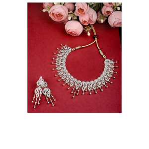 Ensemble de bijoux de mariée vintage plaqué or avec zircon pour mariage ou cadeau - Product Image 1