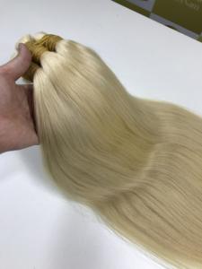 Extensiones de cabello humano virgen sin procesar Rubio Exquisito de 24 "Tipo de trama de piel Bonetstraight sin esfuerzo - Product Image 2
