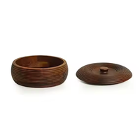 Boîte à roti et chapati en bois écologique faite à la main avec un design indien traditionnel, personnalisable et adaptée à la cuisson à la vapeur pour le rangement en cuisine