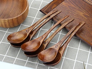 Cuillère en bois de haute qualité, lot de 2, compatible lave-vaisselle, fabriquée en Inde, nouveau design, couverts solides, prix bas - Product Image 6