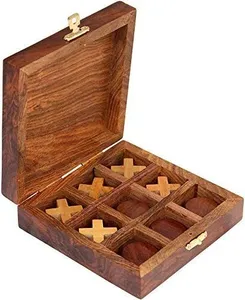 <b>Tic</b>-<b>Tac</b>-<b>Toe</b> Game wooden with metal <b>Board</b> for child by Target World - Product Image 1