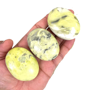 Piedra de Palma serpentina de cristal Natural, piedra de cristal de ágata de cuarzo tallada para curar, hecha a mano, otras artesanías de cristal - Product Image 5