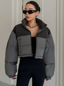 Chaqueta de Invierno para Hombre, Acolchada, con Cuello Alto, Impermeable, de Secado Rápido, Personalizable, a la Moda, Cálida, con Hombros Caídos - Product Image 3