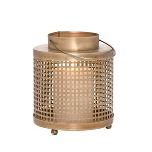 Grande lanterne en métal de haute qualité avec lanterne à bougie vintage dorée en verre antique - Product Image 3