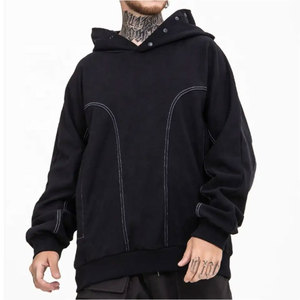 Streetwear ผู้ชายขนาดใหญ่เฮฟวี่เวทเสื้อกันหนาวหมวกบุรุษผ้าฝ้ายเฮฟวี่เวทเสื้อสวมหัวหมวก - Product Image 4