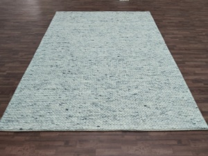 Alfombra de Sumac de yute de lana de tejido plano gris negro Handloom-Alfombra moderna de área de textura de bucle alto para sala de estar y dormitorio - Product Image 4