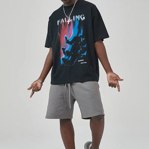 Logotipo personalizado Dtg Camisetas Heavyweight 100% Algodón Hombres Boxy Screen Print Streetwear Camiseta para hombres - Product Image 4