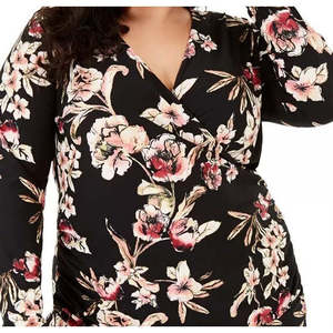 Top arricciato Stella da donna taglie forti di Rachel Roy in nero taglia 2X - Product Image 2