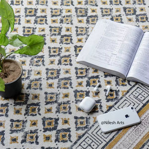 100% coton multi-motifs tapis de créateur Jaipuri imprimer Dhurries tapis pour la maison salon balcon jardin décor également pour voiture décor - Product Image 1