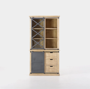 Commode en bois massif de style industriel de 100cm-Detroit - Product Image 5