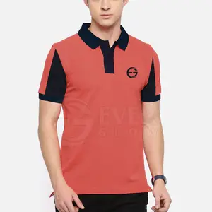 Kaus Polo Atasan Pria lengan pendek musim panas kustom kaos oblong katun poliester kaos Polo pria polos dengan Logo