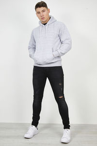 เสื้อฮู้ดดี้ผู้ชายไซส์ใหญ่ ดีไซน์เนอร์ ผ้าฝ้ายคุณภาพสูง 100% สำหรับฤดูหนาว ตกแต่งด้วยคริสตัล ระบายอากาศได้ดี โลโก้ด้านหน้า รับผลิตขั้นต่ำตามสั่ง - Product Image 2