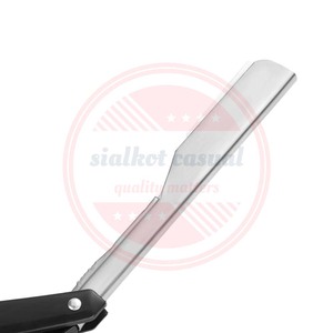 Maquinillas de afeitar rectas con mango de acero, maquinillas de afeitar plegables de calidad superior, maquinillas de afeitar para hombres - Product Image 3