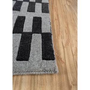 Alfombras de Lana de Jean Color Marfil Hechas a Mano, Diseño Rectangular con Patrón Geométrico Abstracto, para el Hogar, con Pelo Largo, para Sala de Estar o Pasillo - Hwl-99 - Product Image 4