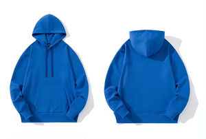 Venta al por mayor personalizado peso pesado Boxy algodón polar hombres sudaderas con capucha corta invierno sólido 100% algodón personalizado logotipo bolsillo transpirable - Product Image 4