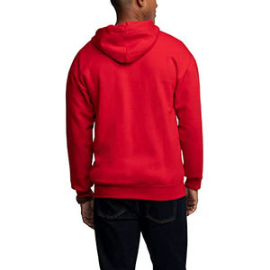 Sweat-shirt à capuche avec fermeture éclair personnalisable pour homme Pull surdimensionné à motif bloqué Tissu tricoté teint en plaine - Product Image 2
