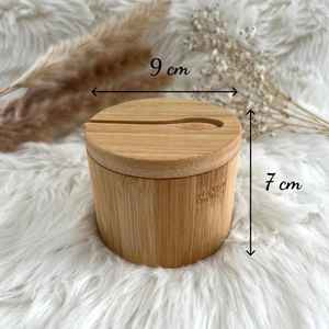 Boîte à épices en bois avec couvercle et pot de qualité alimentaire écologique va au lave-vaisselle et au four - Product Image 2