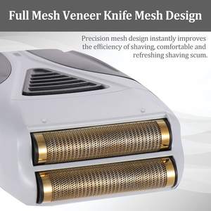 Kit de rasoir rotatif électrique rechargeable à double lame avec tondeuse multifonctionnelle pour hommes, pour le rasage de la barbe et du visage - Product Image 5