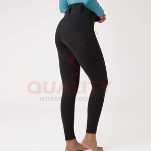 Jodhpurs ecuestres duraderos con cintura flexible, tela que absorbe la humedad, costuras reforzadas y comodidad de conducción - Product Image 1