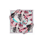 ผ้าพันคอโพลีเอสเตอร์สีเทาทรงสี่เหลี่ยมพร้อมลวดลาย - Product Image 3