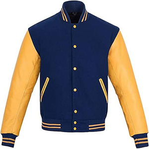 Venta al por mayor personalizado últimos diseños de la chaqueta de los hombres lisos en blanco Varisty chaquetas para hombres de secado rápido Durable hecho por Dress Sports - Product Image 3