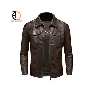 Chaqueta de Cuero PU para Hombre de Alta Calidad, Diseño Casual con Cremallera Impermeable, Talla Grande, Nueva Colección de Invierno, Venta al por Mayor - Product Image 5