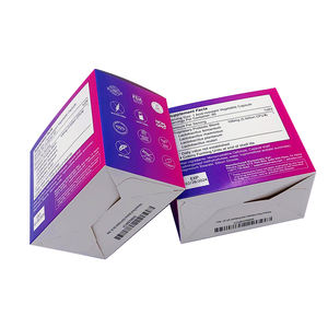 Angelol Desenho personalizado Auto Bloqueio inferior C1S Papel de arte Caixa de papel cosméticos de papelão Embalagem para tiras de teste de <span class=keywords><strong>pH</strong></span> vaginal - Product Image 1