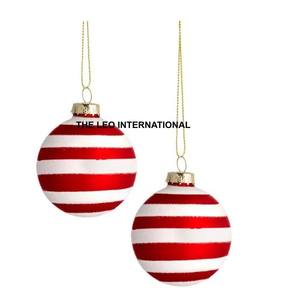 Boules de Noël en aluminium de forme ronde, finition brillante, style flocon de neige, très vendues, boules de Noël de la plus haute qualité - Product Image 5