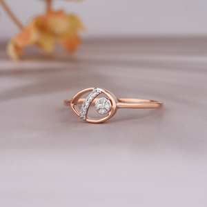 Anillo de moissanita de oro sólido de 14K hecho a mano, diseño en forma de pera con punta Vintage para bodas, joyería de oro Natural de 14K - Product Image 5