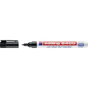 Marcadores EDDING 8400 para CD/DVD/BD, Negros, Punta Redonda de 0.5-1mm, Paquete de 10 - Product Image 1