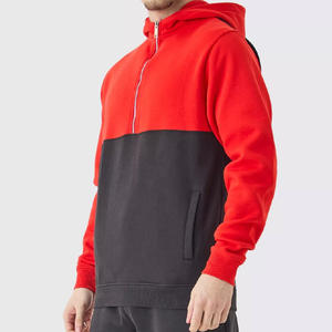 Vente en gros, sweat à capuche surdimensionné en détresse imprimé sur mesure, tissu polaire motif lavage vintage, rouge unique brodé - Product Image 3