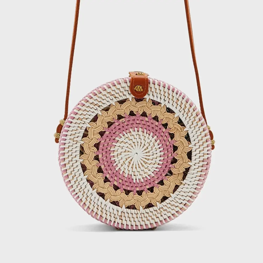 Cheap hand craft bags fashionable rattan summer shoulder bag white wicker woven handbags OEM accepted