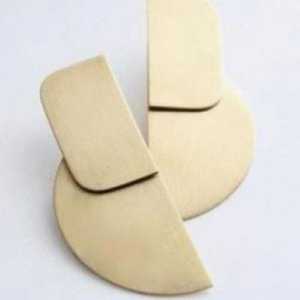 Brass Gold Plated Stud and Hoop <b>Earrings</b> with <b>Opal</b> Pearl Diamond - Product Image 2